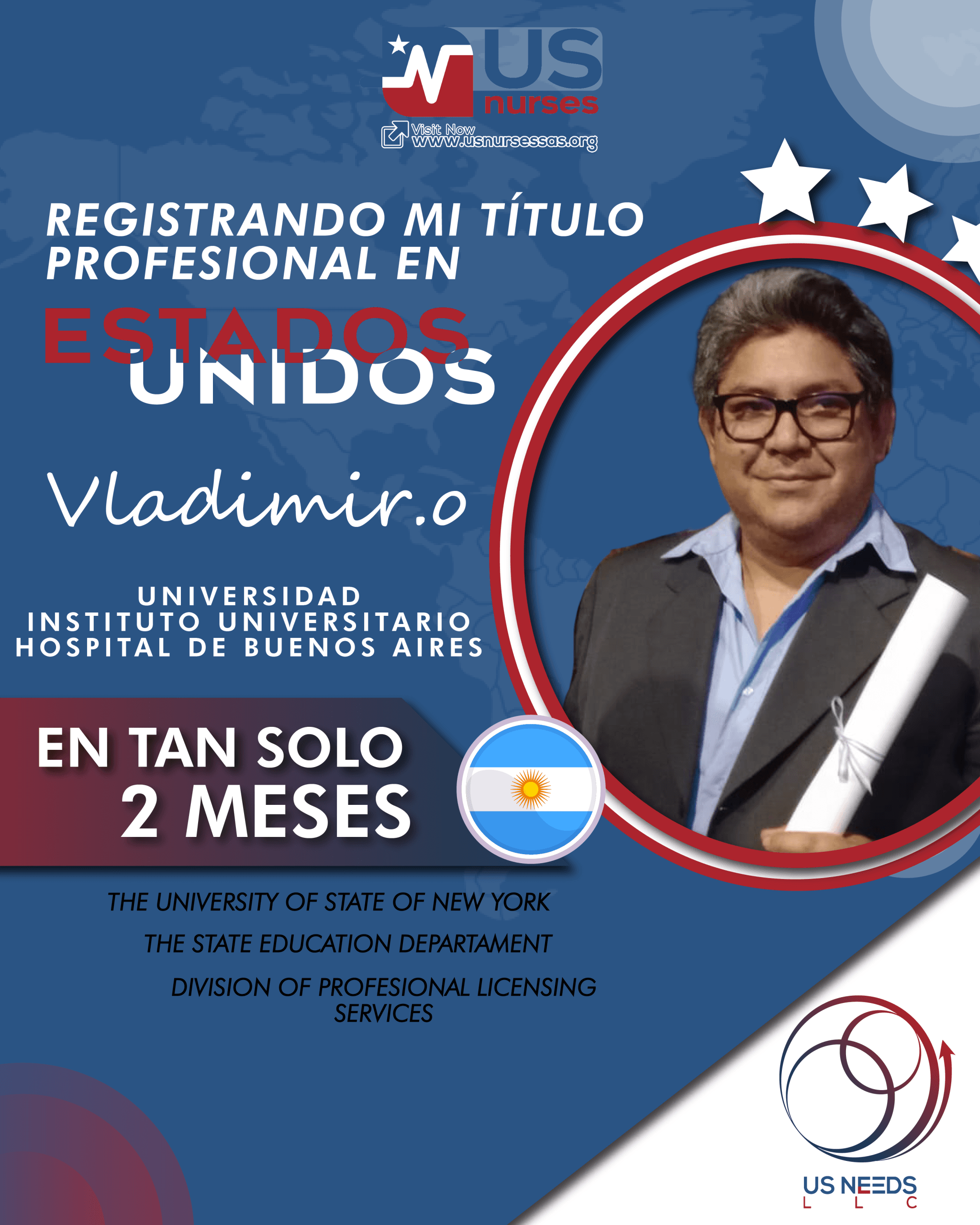 vladimir homologar enfermería estados unidos