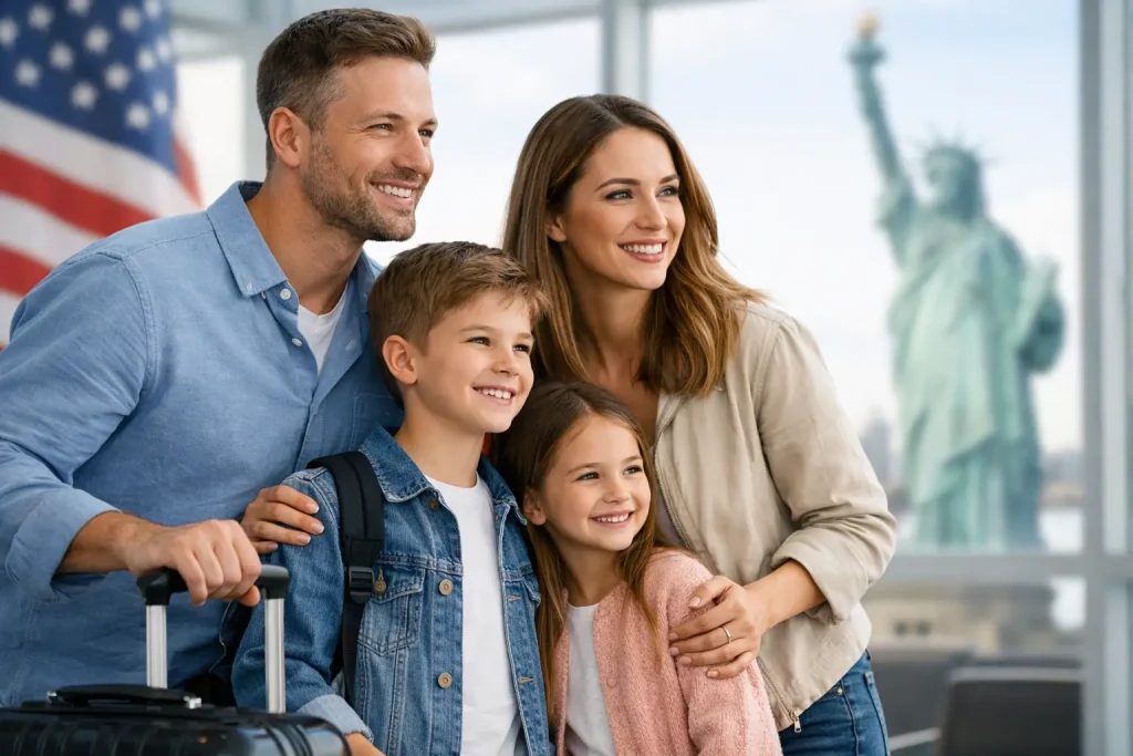 ¿Puedo llevar a mi familia con visa EB3?